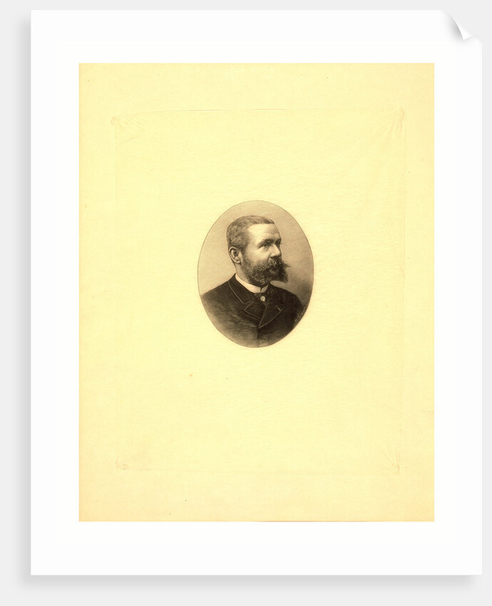 Gaston Tissandier, French Balloonist, Bust-Length Oval Portrait by Anonymous