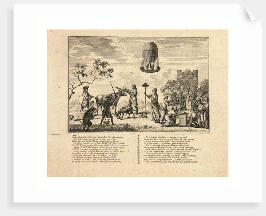 Dees Nederlandsche Koe, Altoos Waereld-Grooten, Dutch Political Cartoon About the Partitioning of the Netherlands by Anonymous