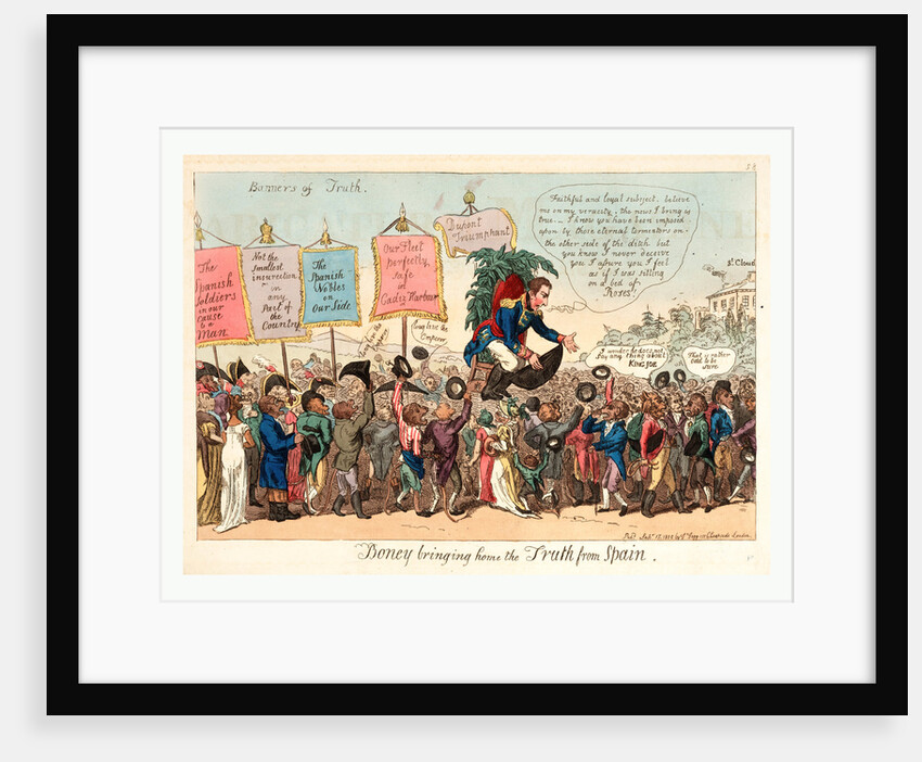 Boney Bringing Home the Truth from Spain, London, 1808 by Anonymous