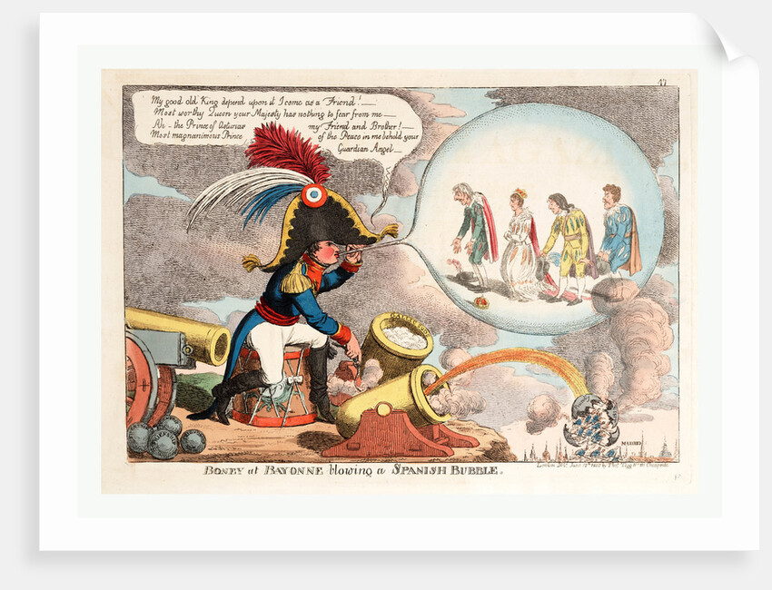 Boney at Bayonne Blowing a Spanish Bubble by Anonymous