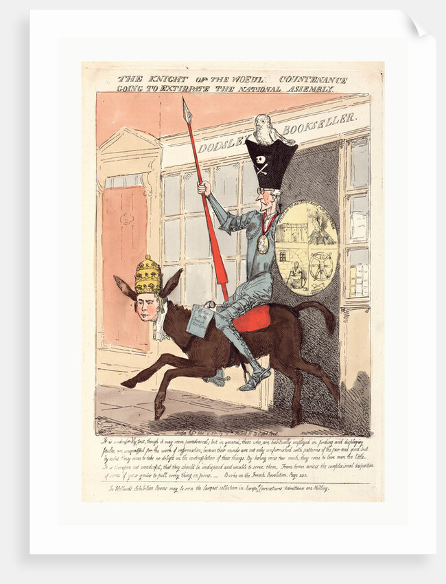 The Knight of the Woeful Countenance Going to Extirpate the National Assembly by Anonymous