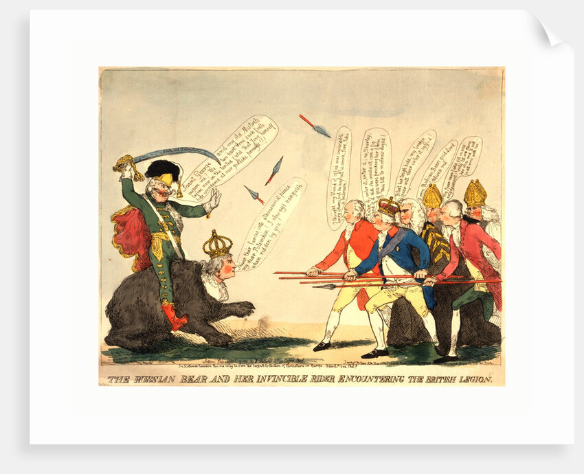 The Russian Bear and Her Invincible Rider Encountering the British Legion by Anonymous