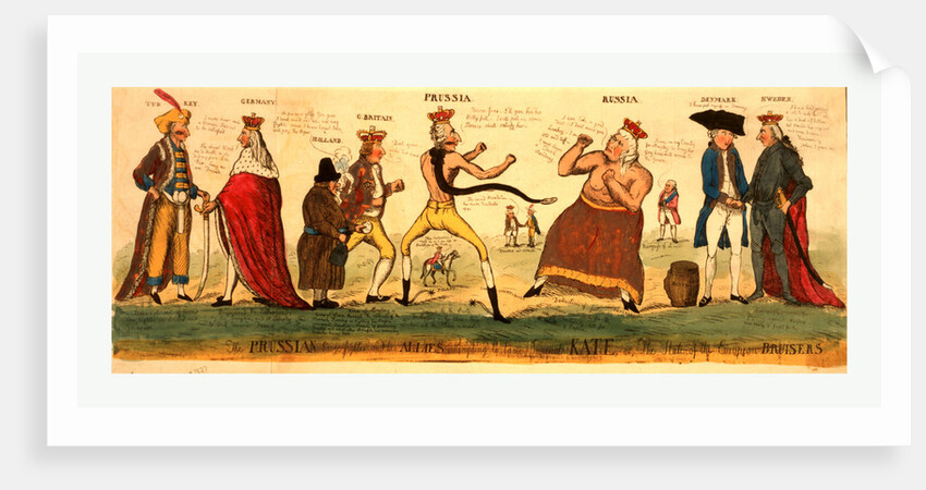 The Prussian Prize-Fighter and His Allies Attempting to Tame Imperial Kate by Anonymous