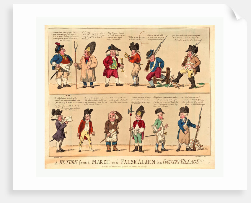 A Return from a March or a False Alarm in a Country Village by Anonymous