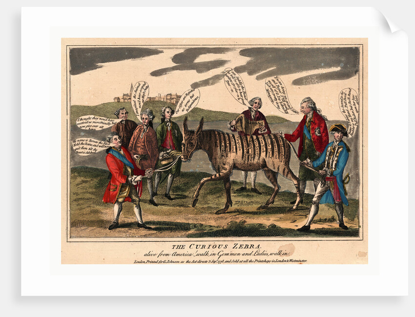 The Curious Zebra Alive from America! Walk in Gem'Men and Ladies by Anonymous