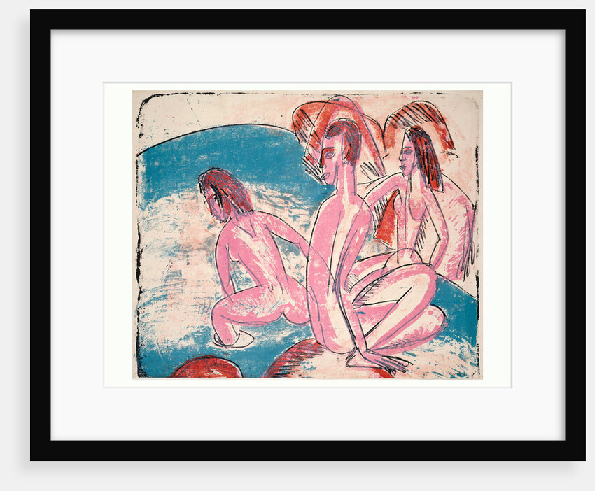 Three Bathers by Stones (Drei Badende an Steinen) by Anonymous
