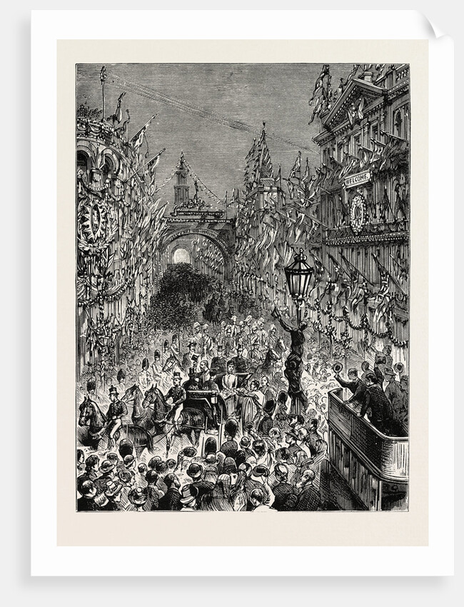 The Royal Visit to Ireland: The Entry Into Belfast: The Royal Procession Passing Down Donegall Place by Anonymous