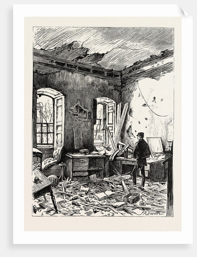 The Explosion at the Admiralty, Mr. Swainson's Room Just after the Explosion by Anonymous