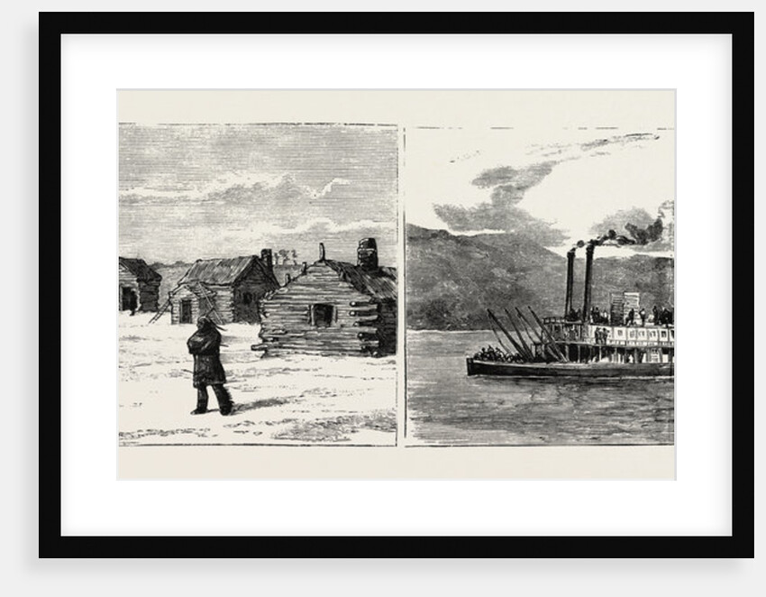 The Recent Rebellion in Canada: First Log and Mud Houses by the Stony Indians Under the Directon of Mr. Payne, Whom They Afterwards Murdered by Anonymous