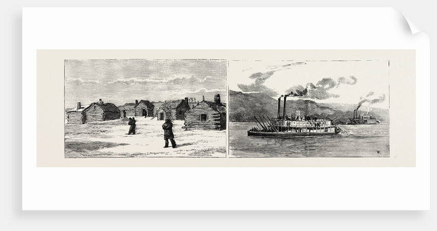 The Recent Rebellion in Canada: First Log and Mud Houses by the Stony Indians Under the Directon of Mr. Payne, Whom They Afterwards Murdered by Anonymous