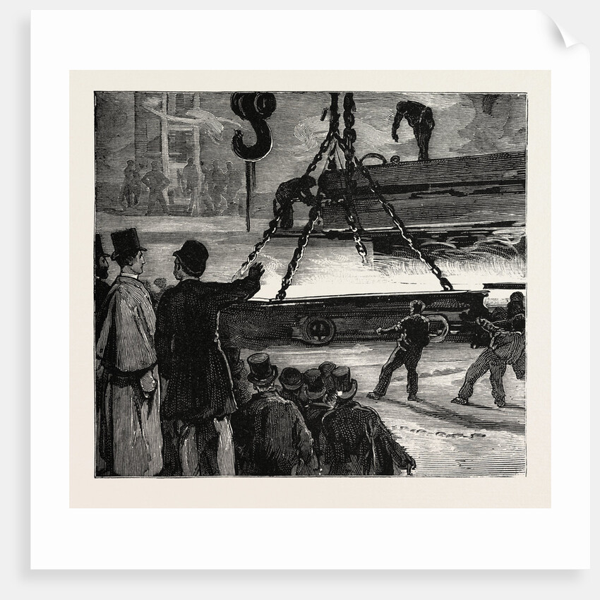 Prince Albert Victor at Sheffield and Cleethorpes: Rolling an Armour-Plate for the Galatea by Anonymous