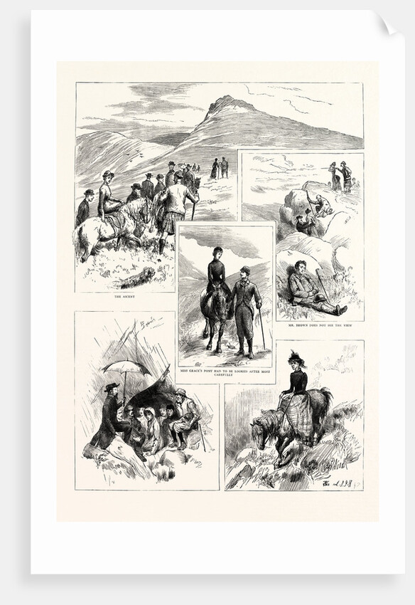 A Picnic in Scotland. The Ascent. by Anonymous