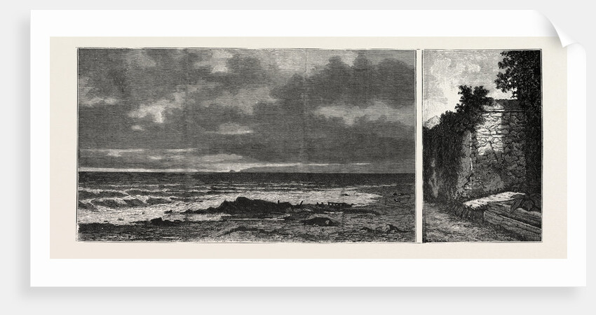 The Death of the Poet Shelley, 1822: The Place Where Shelley's Body Was Cast Ashore. Tomb in the Protestant Cemetery at Rome by Anonymous