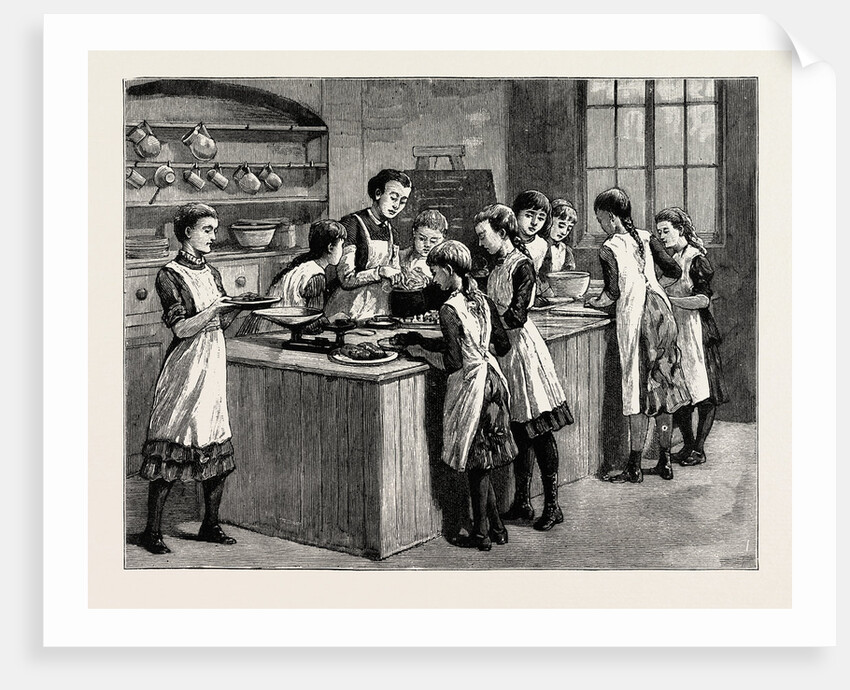 Cookery Class, Marlborough Road, School, London by Anonymous