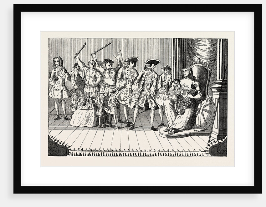Britannia Disturbed by French Vagrants, Lord Trentham for Westminster, 1749 by Anonymous