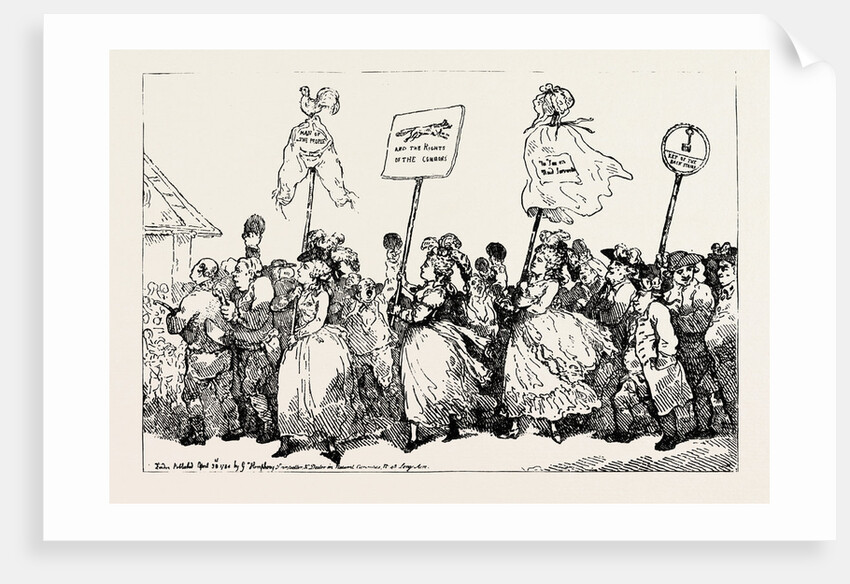 T. Rowlandson: Procession to the Hustings after a Successful Canvass, Covent Garden, 1784 by Anonymous