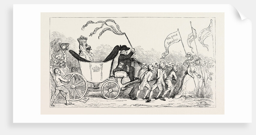 J. Gillray: The Pacific Entrance of Earl Wolf (Lord Lonsdale, the Tyrant of the North) Into Blackhaven (Whitehaven), 1792 by Anonymous