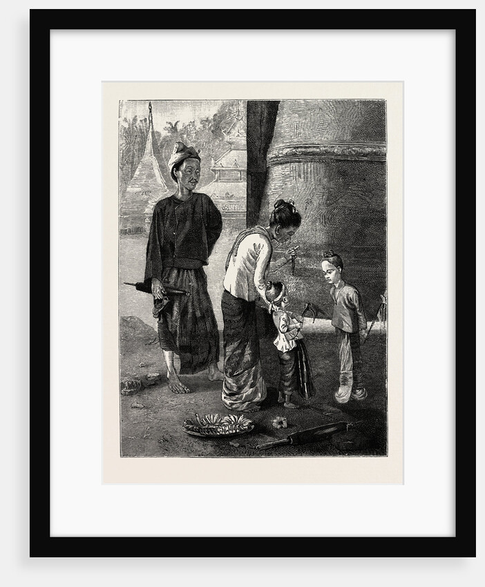 On the Sacred Platform of the Rangoon Pagoda in Burma by Anonymous