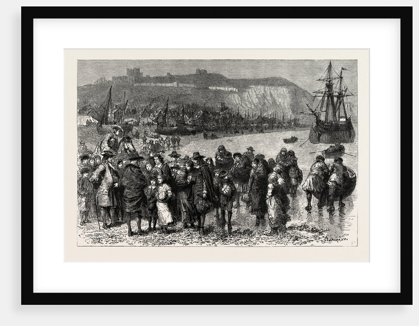 French Huguenot Refugees Landing at Dover in 1685 by Anonymous