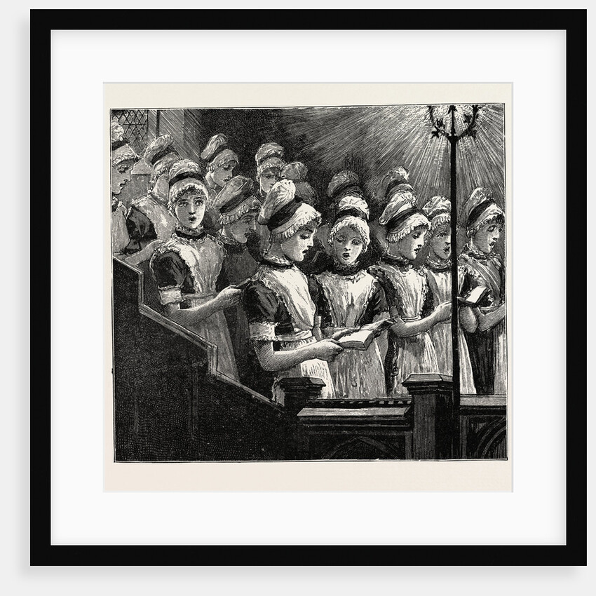 Choir of the French Church of the Savoy, Bloomsbury. Consisting of Girls of Huguenot Descent from the Westminster School. UK by Anonymous