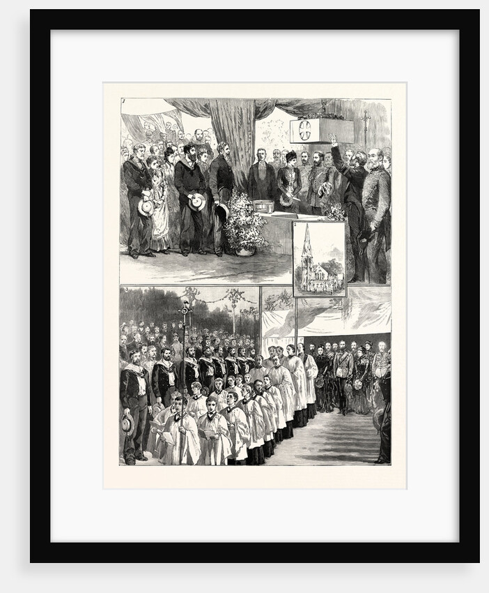 The Prince and Princess of Wales in Denmark, Laying the Foundation-Stone of the New English Church at Copenhagen by Anonymous