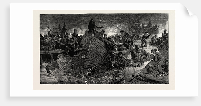 The Wreck of the Hanoverian at Portugal Cove, Trepassey Bay, Newfoundland: Passengers Encamped on Shore at Midnight by Anonymous