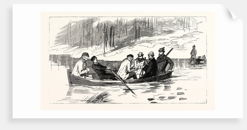 The King's Party Crossing a Lake at Skepsta, Sweden by Anonymous