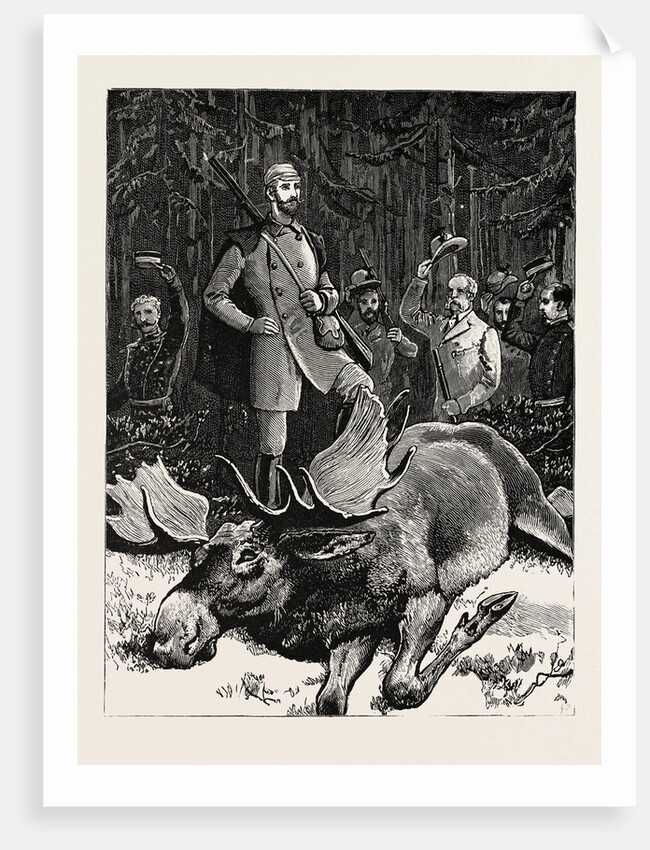 Bull Elk Killed by the Crown Prince of Sweden at Hunneberg by Anonymous