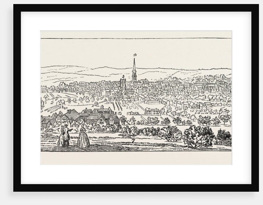 South East Prospect of Leeds, in 1745 by Anonymous