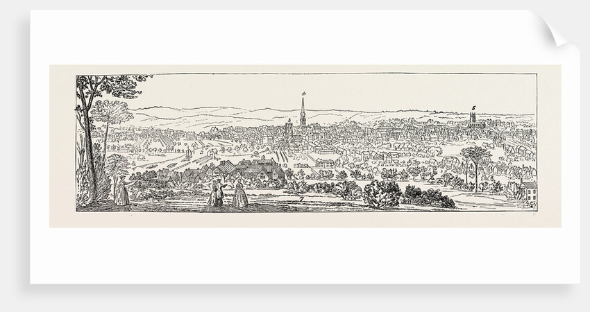 South East Prospect of Leeds, in 1745 by Anonymous