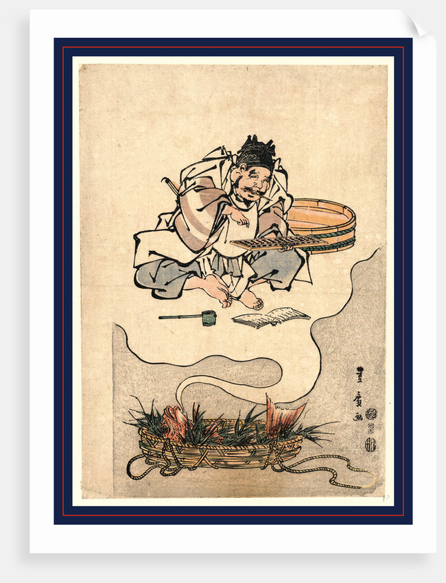 Tai No Yume Ebisu No Soroban, the Red Snapper's Dream: Ebisu Using an Abacus. 1805 by Anonymous