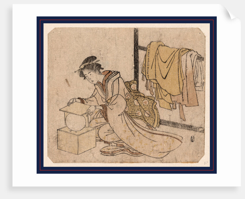 Mari O Dasu Musume, Young Lady Removing a Kemari (Ball) from Its Box by Anonymous
