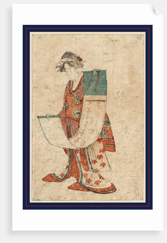 Woman Holding a Calendar Scroll. by Anonymous