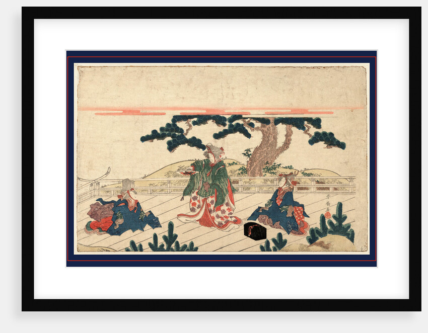Yatsushi shikisanba, A modern version of the Sarugaku play Shikisanba by Katsukawa Shunsen