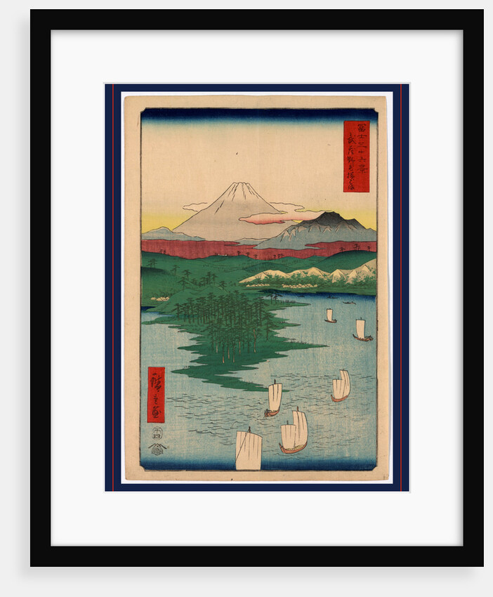 Musashi noge Yokohama, Noge, Yokohama in Musashi Province by Ando Hiroshige