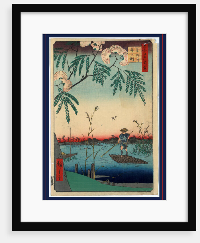 Ayasegawa kanegafuchi, Ayase River and Kanegafuchi by Ando Hiroshige