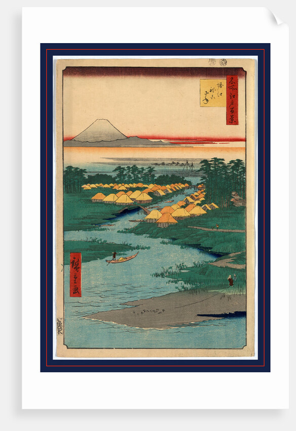 Horie nekozane, Horie and Nekozane by Ando Hiroshige