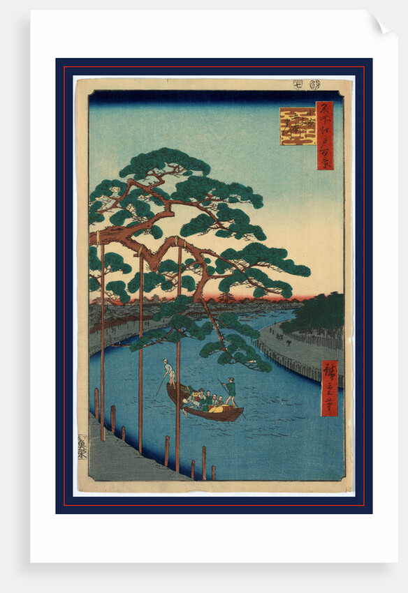 Onagigawa gohonmatsu, Five pines, Onagi Canal by Ando Hiroshige