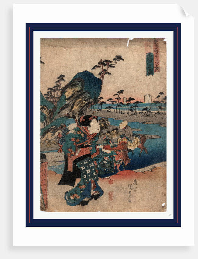 Okitsu no zu, View of Okitsu by Utagawa Toyokuni
