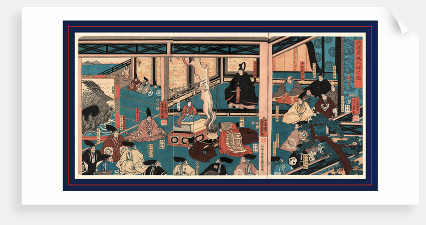 Man Presenting a City Plan to the Emperor at Court with Many Ministers Seated Nearby. by Anonymous