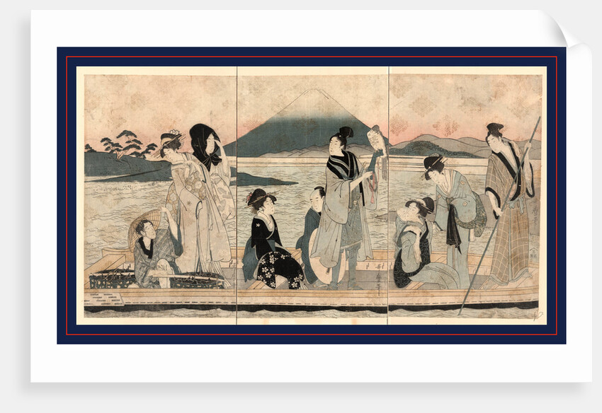 Ichi fuji ni taka san nasubi, First dream: Fuji, hawks, and eggplants by Kitagawa Utamaro