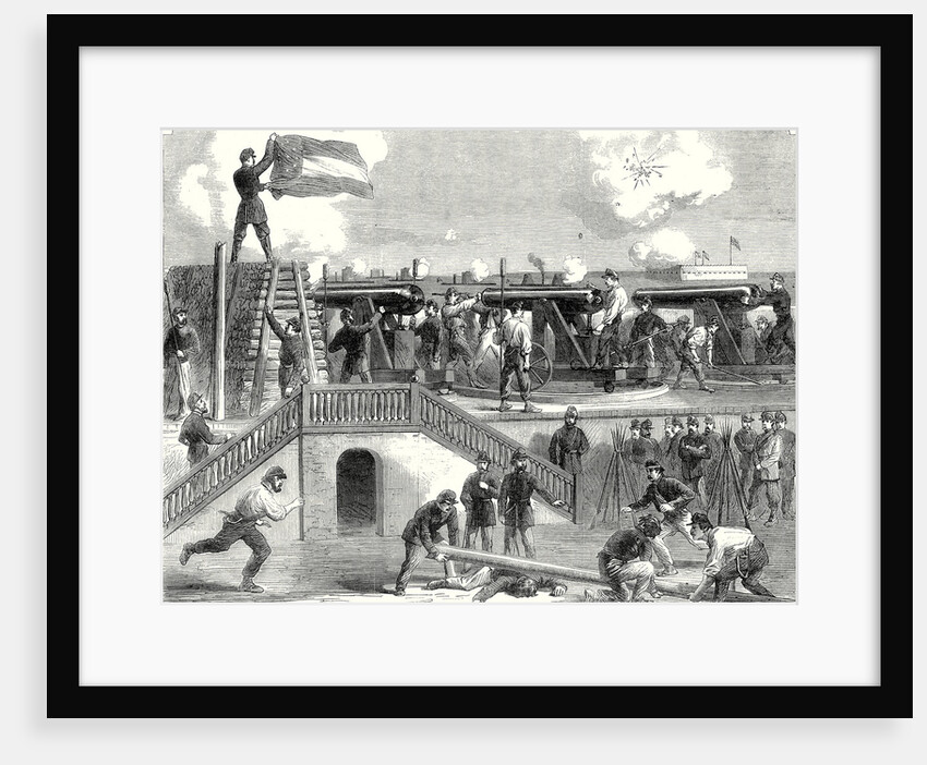 The American Civil War: Scene at Fort Moultrie During the Bombardment of Charleston 6 June 1863 by Anonymous