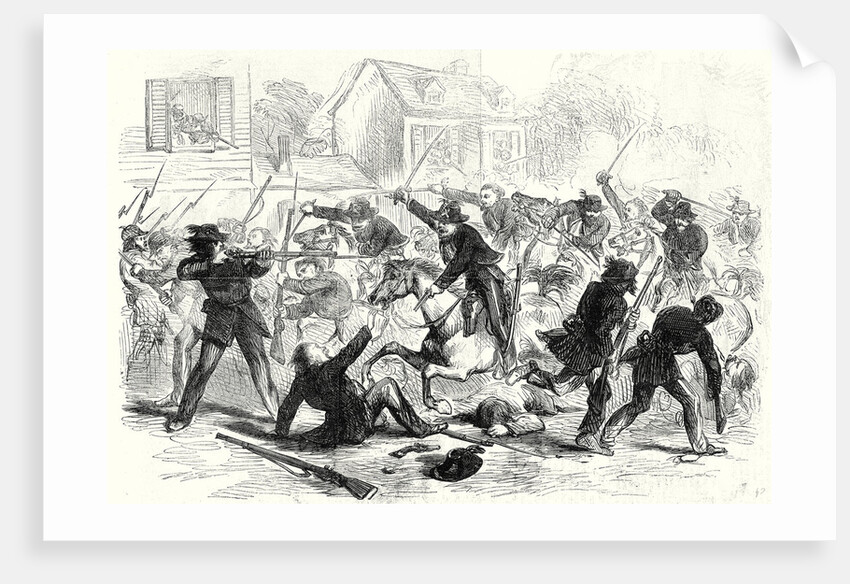 The Civil War in America Gallant Charge of Federal Cavalry Into Fairfax Courthouse Virginia 22 June 1861 by Anonymous