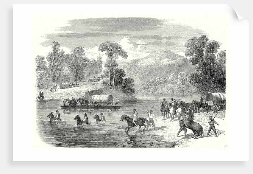 End of the American Civil War: The Last Days of the Confederate Government the Train of the Confederates Crossing the Pe-Dee River North Carolina 22 July 1865 by Anonymous