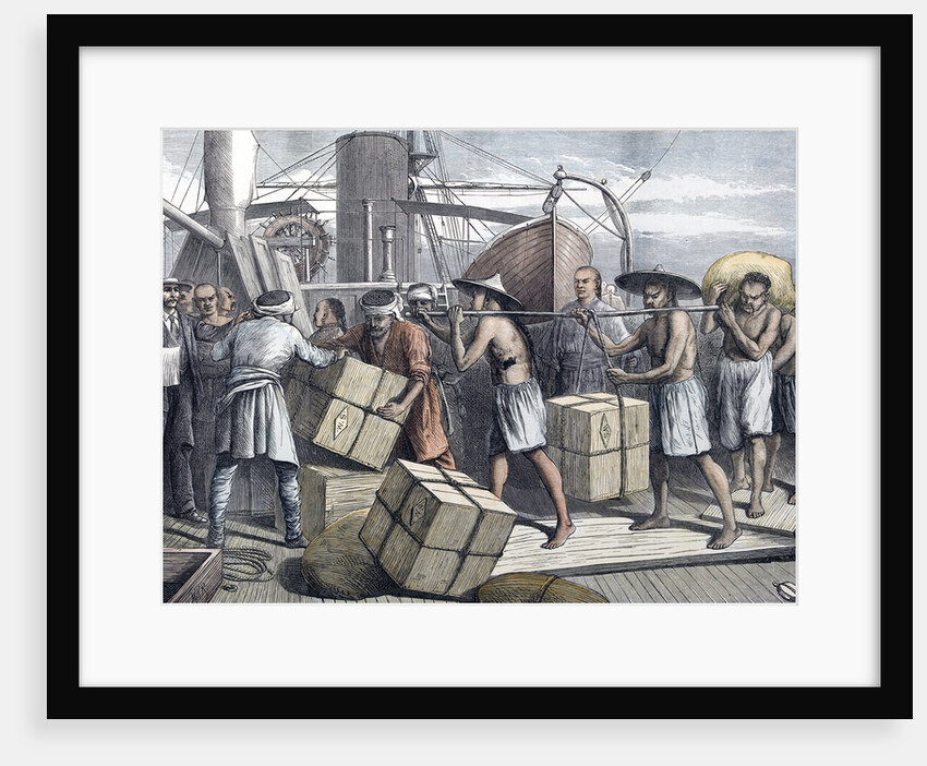 Taking in Cargo at Singapore in 1873 by Anonymous