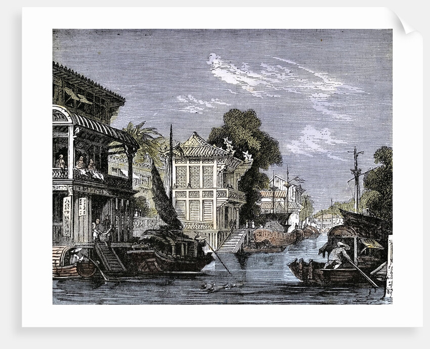 Wam-Poo Canton Engraving 1858 by Anonymous