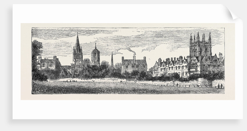 Oxford: Christ Church and Merton from Christ Church Meadow by Anonymous