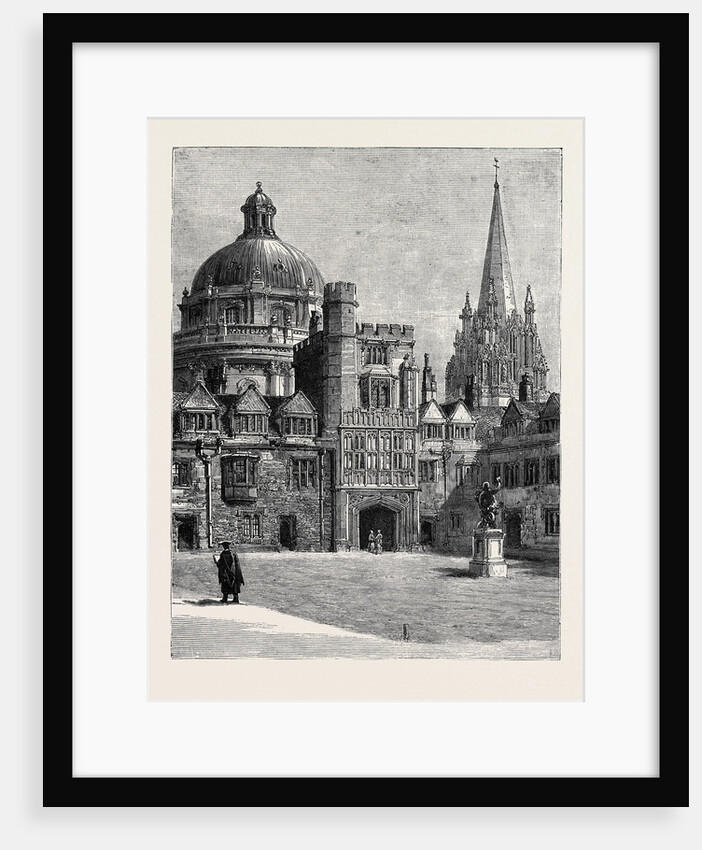 Oxford: St. Mary's Church, and the Radcliffe from the Quad at Brasenose by Anonymous