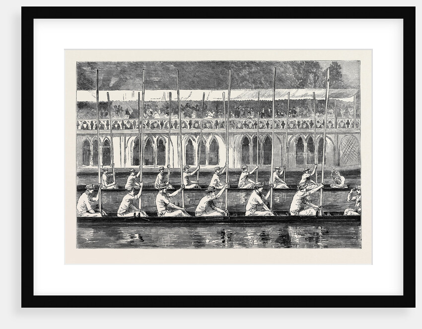 Oxford: Procession Night, the Boats Saluting the Head of the River in Front of the 'Varsity Barge by Anonymous