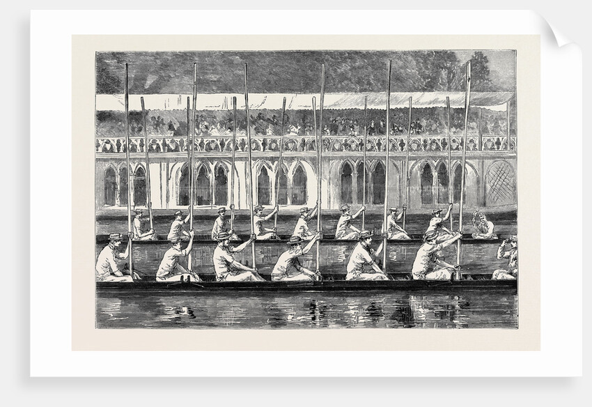Oxford: Procession Night, the Boats Saluting the Head of the River in Front of the 'Varsity Barge by Anonymous